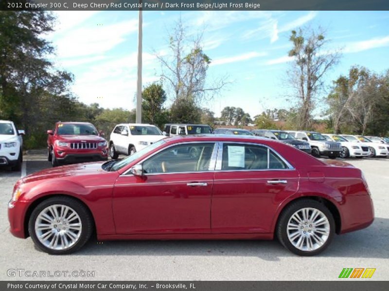 Deep Cherry Red Crystal Pearl / Dark Frost Beige/Light Frost Beige 2012 Chrysler 300 C
