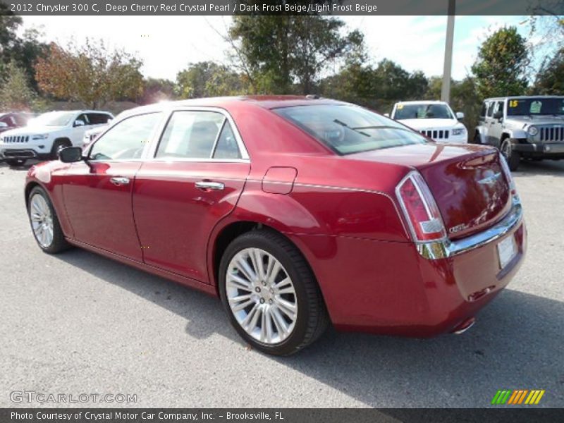 Deep Cherry Red Crystal Pearl / Dark Frost Beige/Light Frost Beige 2012 Chrysler 300 C