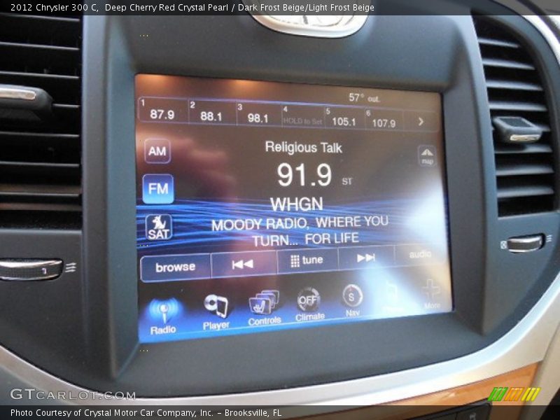 Deep Cherry Red Crystal Pearl / Dark Frost Beige/Light Frost Beige 2012 Chrysler 300 C