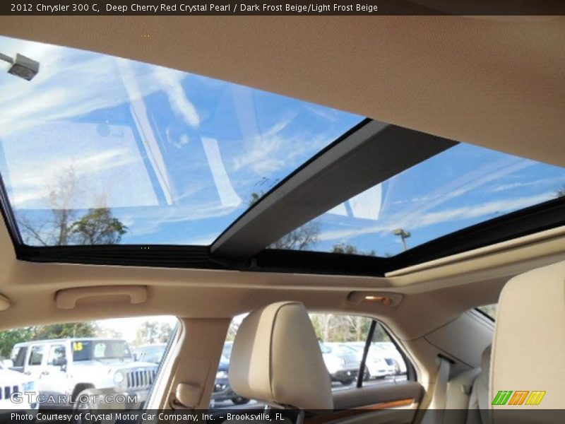 Deep Cherry Red Crystal Pearl / Dark Frost Beige/Light Frost Beige 2012 Chrysler 300 C