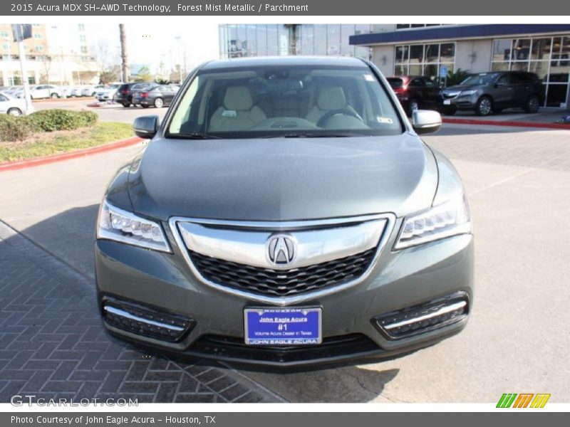 Forest Mist Metallic / Parchment 2015 Acura MDX SH-AWD Technology