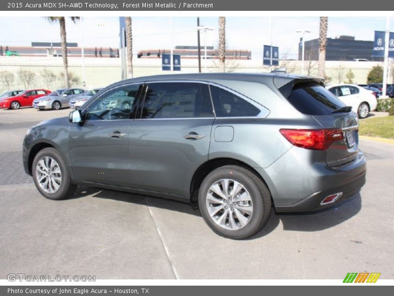 Forest Mist Metallic / Parchment 2015 Acura MDX SH-AWD Technology