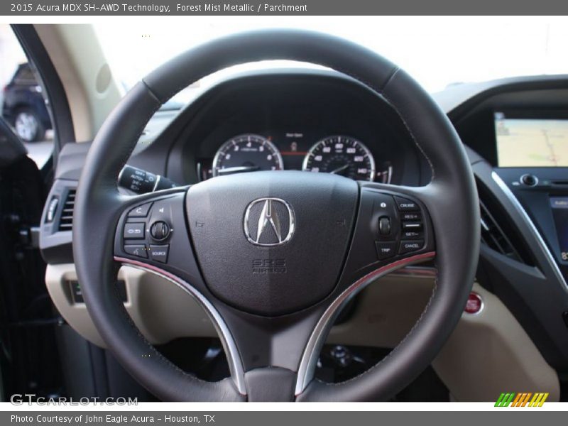 Forest Mist Metallic / Parchment 2015 Acura MDX SH-AWD Technology