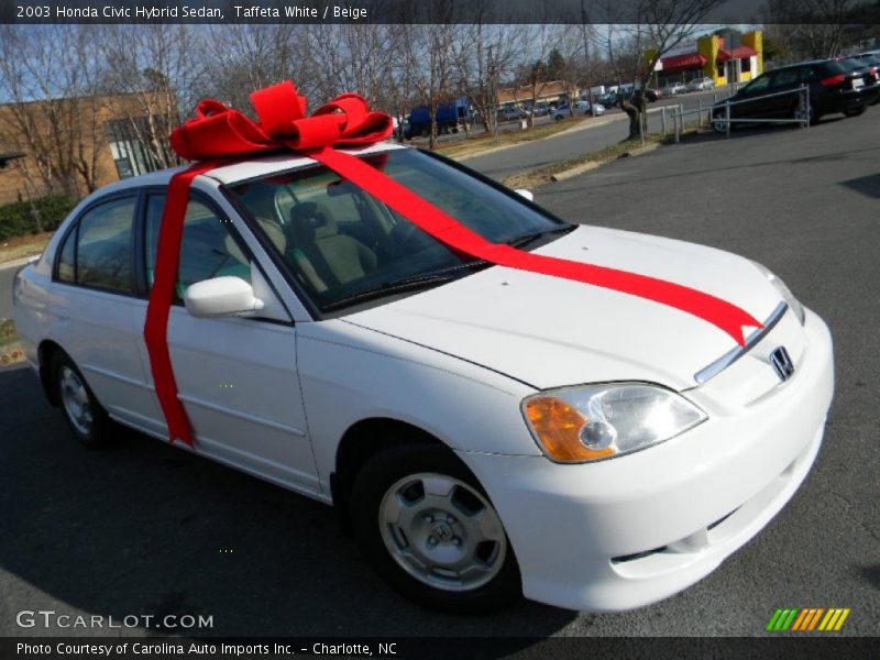 Taffeta White / Beige 2003 Honda Civic Hybrid Sedan