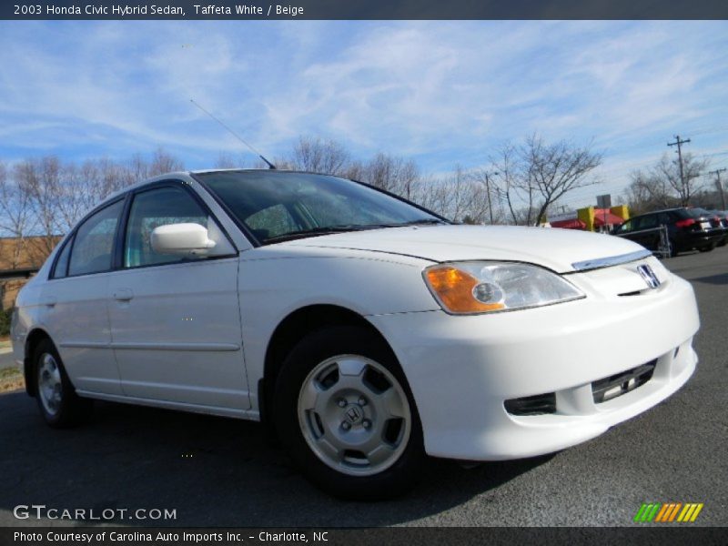 Taffeta White / Beige 2003 Honda Civic Hybrid Sedan