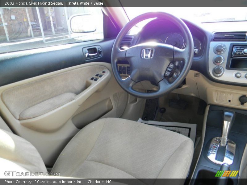 Taffeta White / Beige 2003 Honda Civic Hybrid Sedan