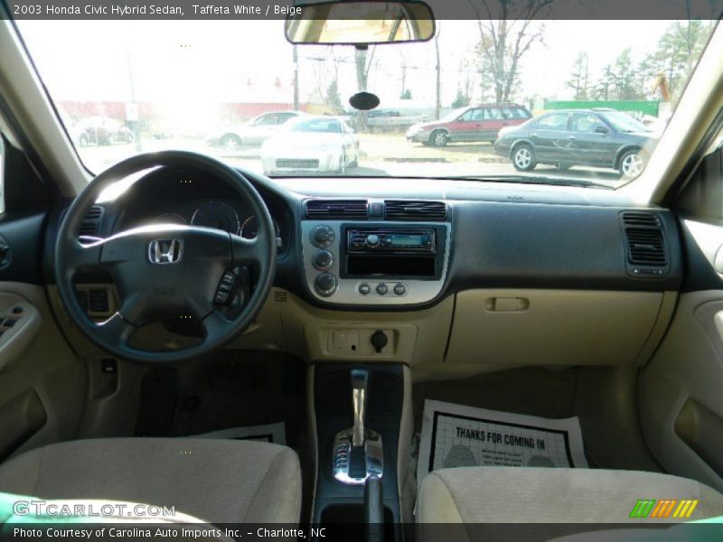Taffeta White / Beige 2003 Honda Civic Hybrid Sedan