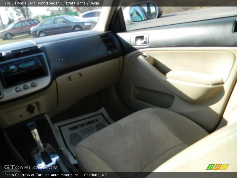 Taffeta White / Beige 2003 Honda Civic Hybrid Sedan