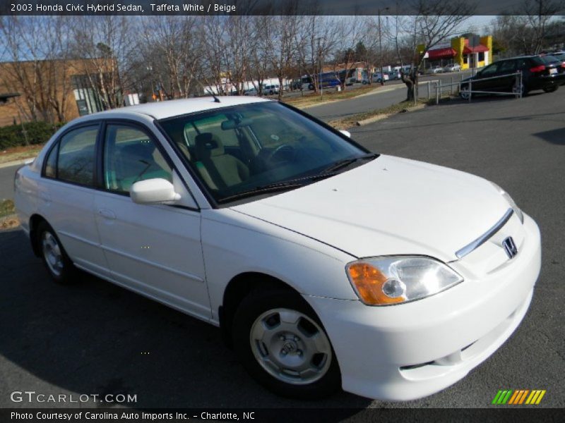 Taffeta White / Beige 2003 Honda Civic Hybrid Sedan