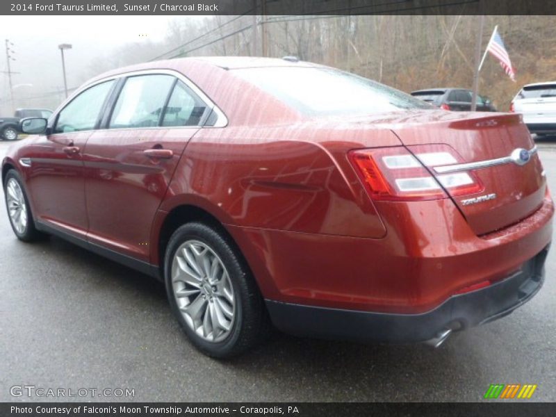 Sunset / Charcoal Black 2014 Ford Taurus Limited