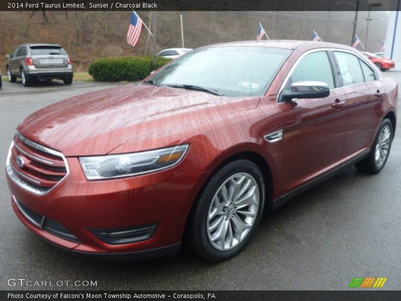 Sunset / Charcoal Black 2014 Ford Taurus Limited