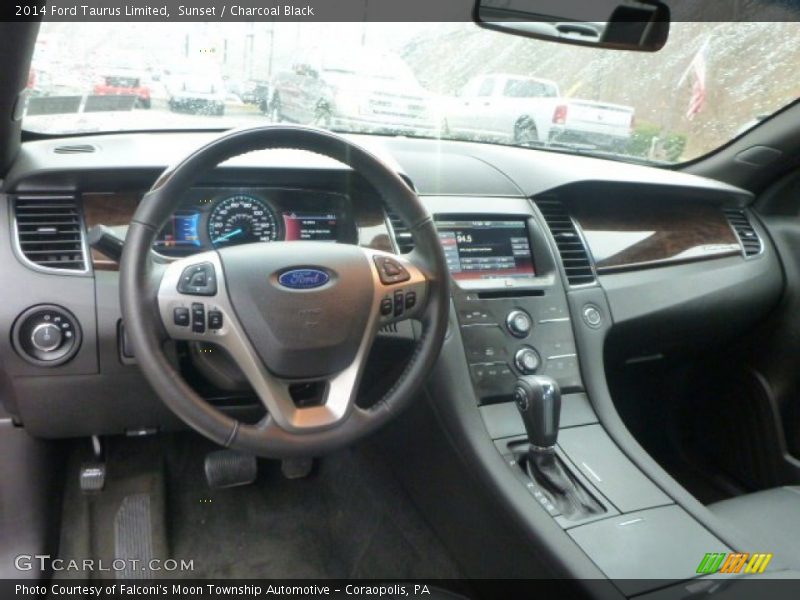 Sunset / Charcoal Black 2014 Ford Taurus Limited