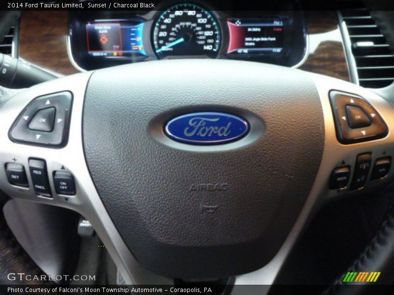 Sunset / Charcoal Black 2014 Ford Taurus Limited