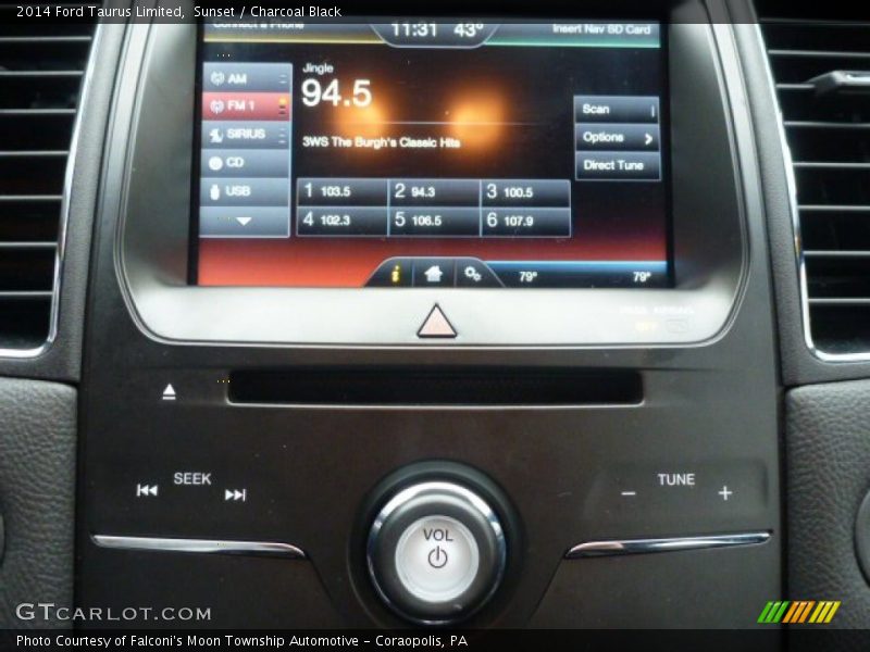 Sunset / Charcoal Black 2014 Ford Taurus Limited