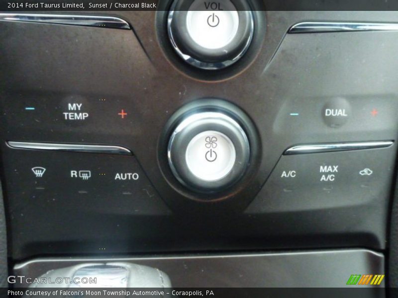 Sunset / Charcoal Black 2014 Ford Taurus Limited