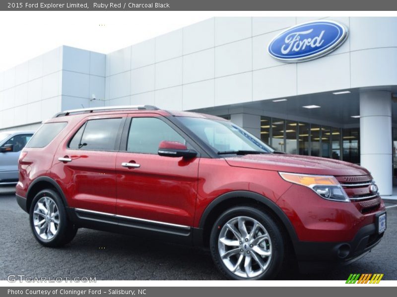 Ruby Red / Charcoal Black 2015 Ford Explorer Limited