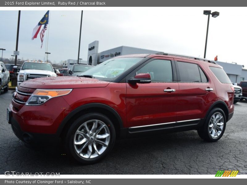 Ruby Red / Charcoal Black 2015 Ford Explorer Limited