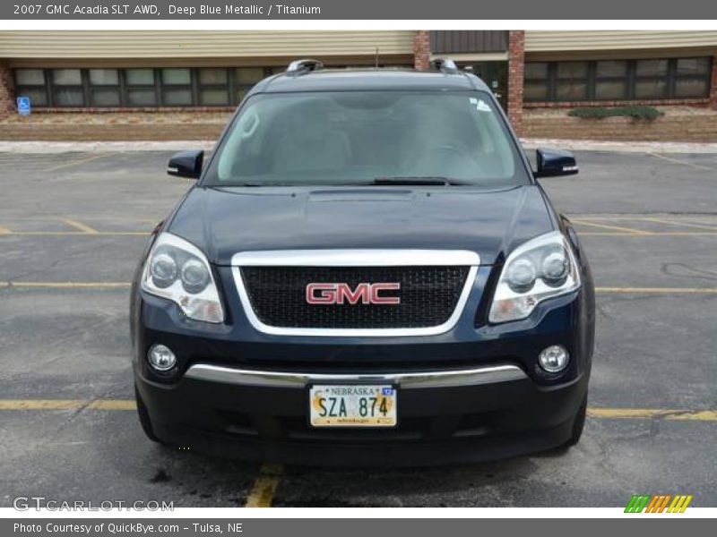 Deep Blue Metallic / Titanium 2007 GMC Acadia SLT AWD