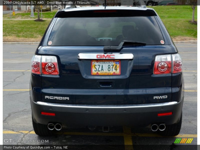 Deep Blue Metallic / Titanium 2007 GMC Acadia SLT AWD