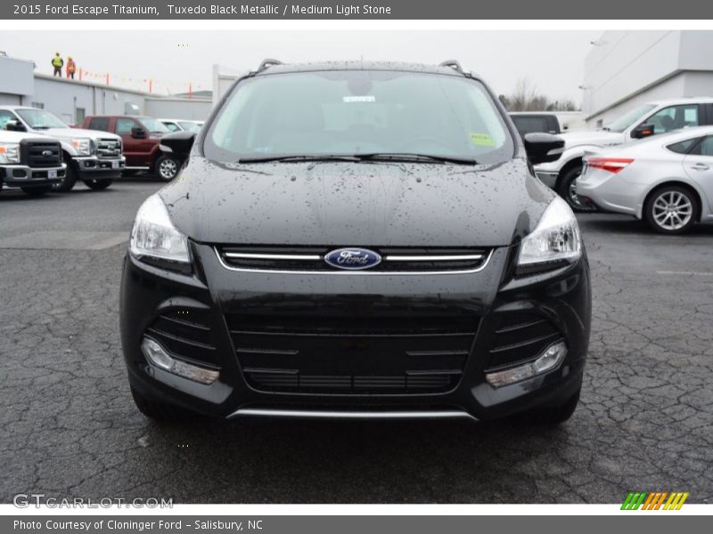 Tuxedo Black Metallic / Medium Light Stone 2015 Ford Escape Titanium