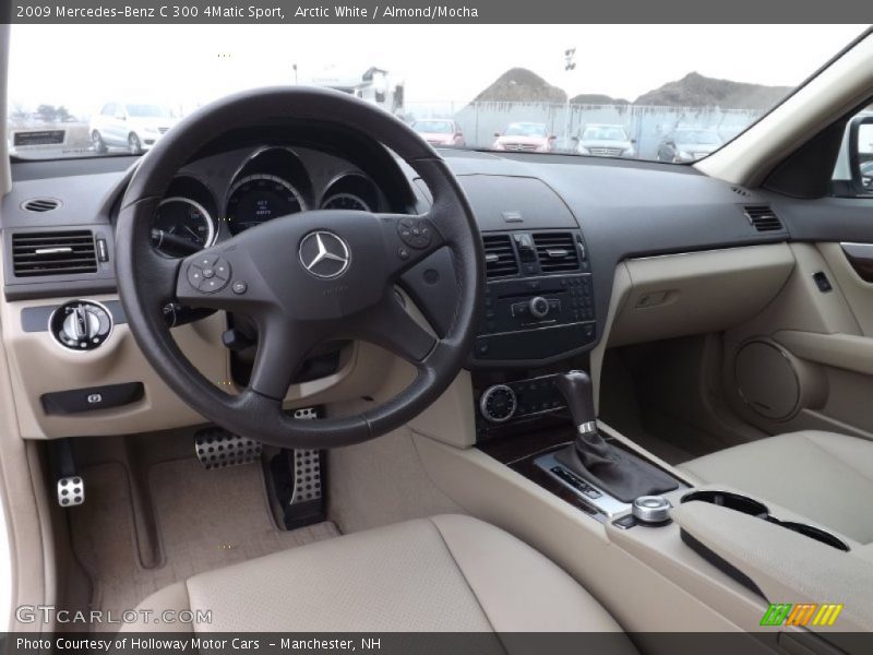 Arctic White / Almond/Mocha 2009 Mercedes-Benz C 300 4Matic Sport