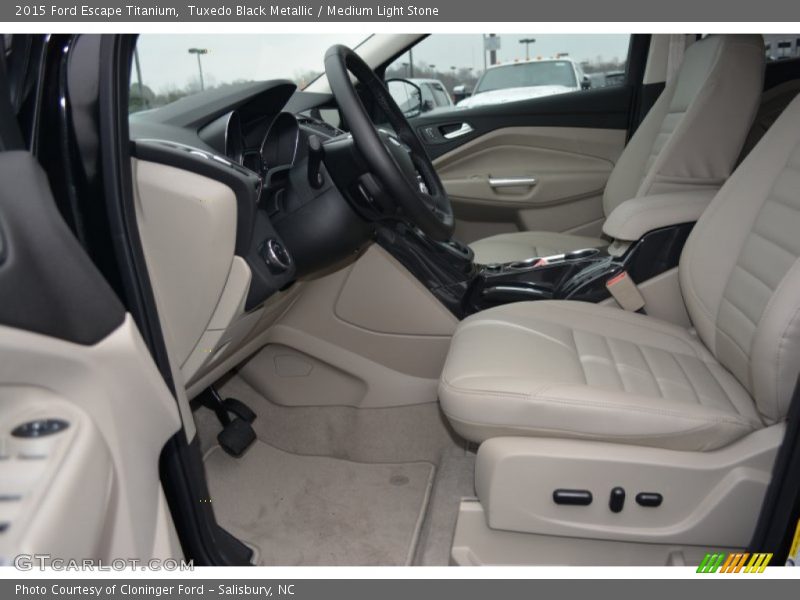Tuxedo Black Metallic / Medium Light Stone 2015 Ford Escape Titanium