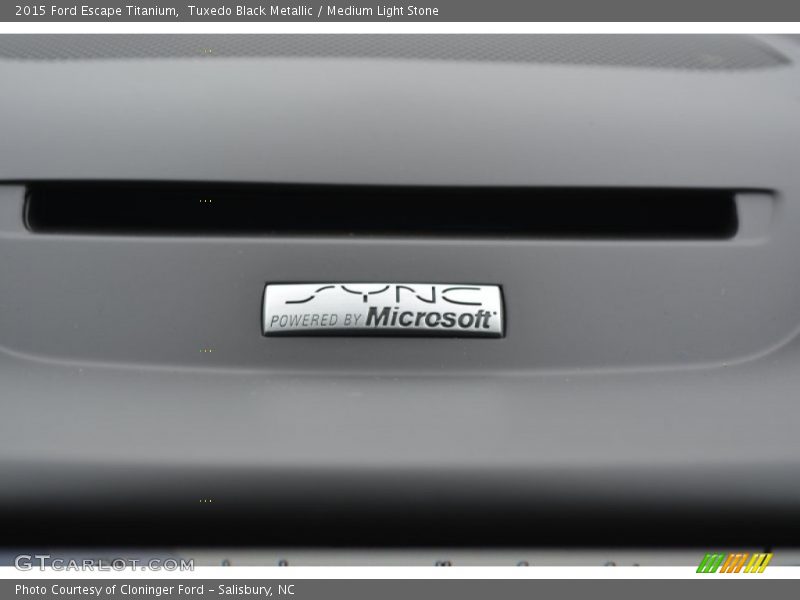 Tuxedo Black Metallic / Medium Light Stone 2015 Ford Escape Titanium