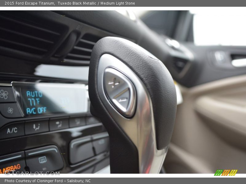 Tuxedo Black Metallic / Medium Light Stone 2015 Ford Escape Titanium