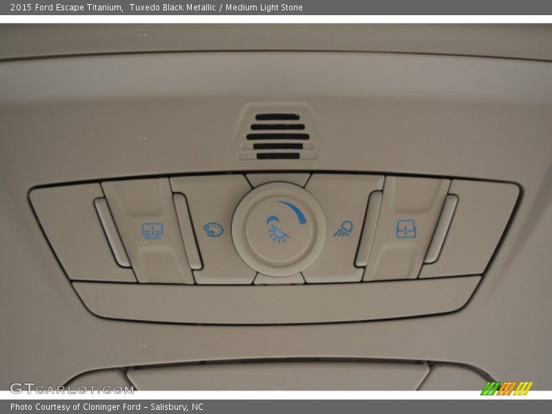 Tuxedo Black Metallic / Medium Light Stone 2015 Ford Escape Titanium