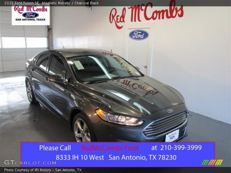 Magnetic Metallic / Charcoal Black 2015 Ford Fusion SE