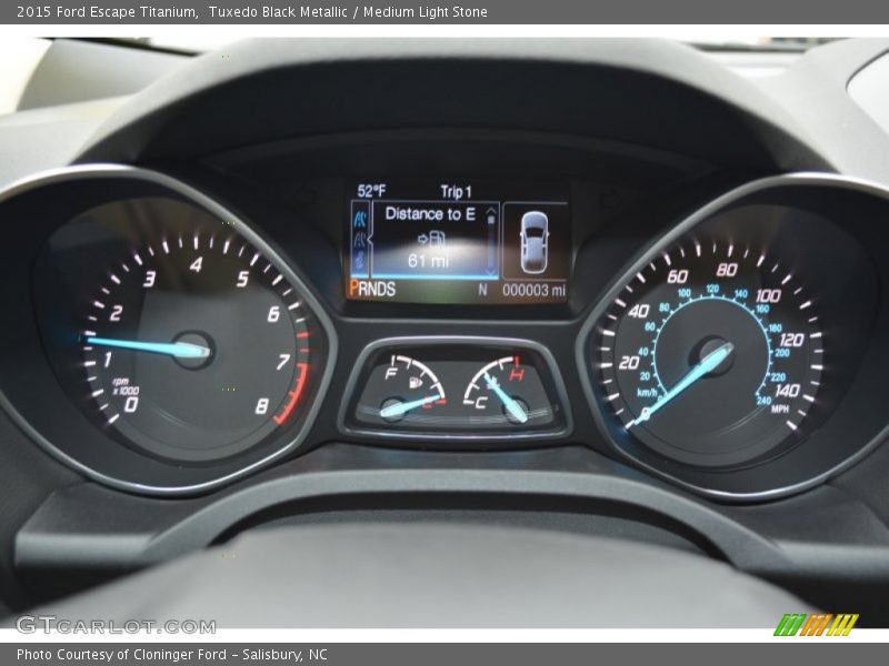 Tuxedo Black Metallic / Medium Light Stone 2015 Ford Escape Titanium