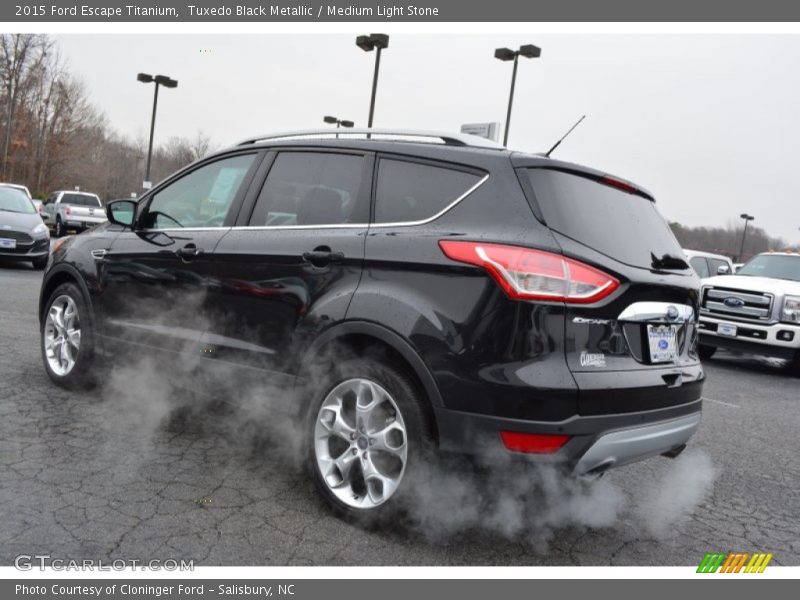 Tuxedo Black Metallic / Medium Light Stone 2015 Ford Escape Titanium