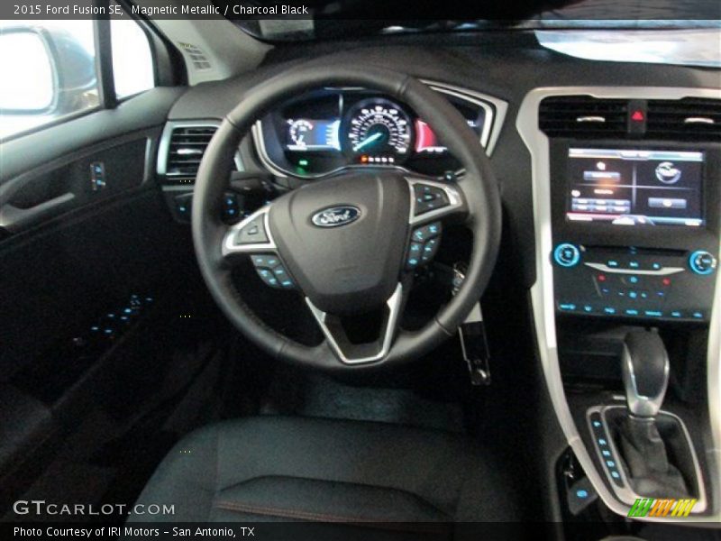 Magnetic Metallic / Charcoal Black 2015 Ford Fusion SE