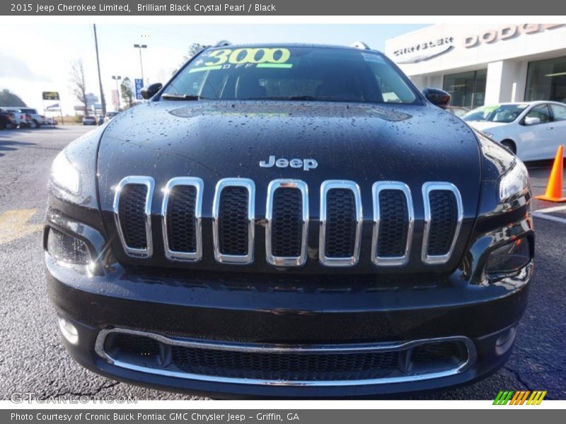 Brilliant Black Crystal Pearl / Black 2015 Jeep Cherokee Limited