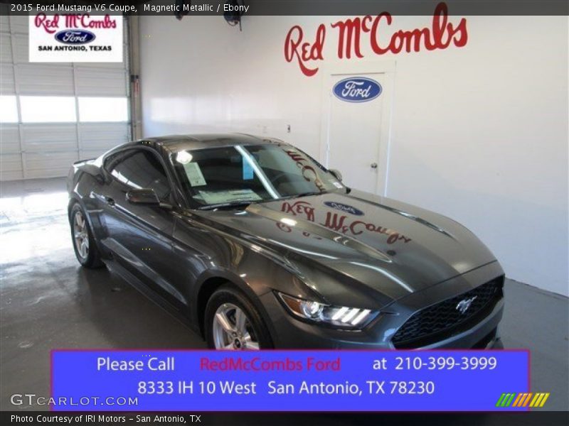 Magnetic Metallic / Ebony 2015 Ford Mustang V6 Coupe