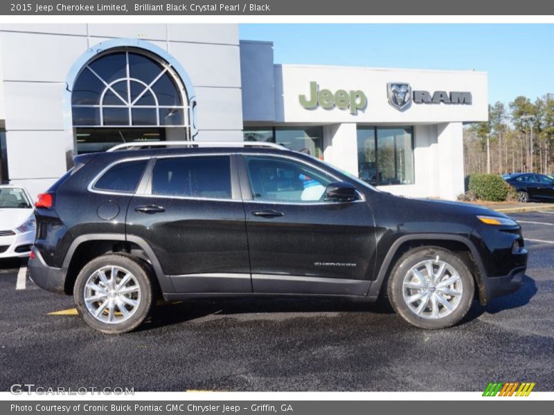 Brilliant Black Crystal Pearl / Black 2015 Jeep Cherokee Limited