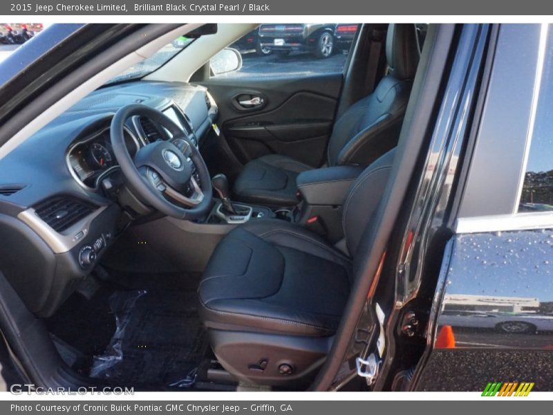 Brilliant Black Crystal Pearl / Black 2015 Jeep Cherokee Limited
