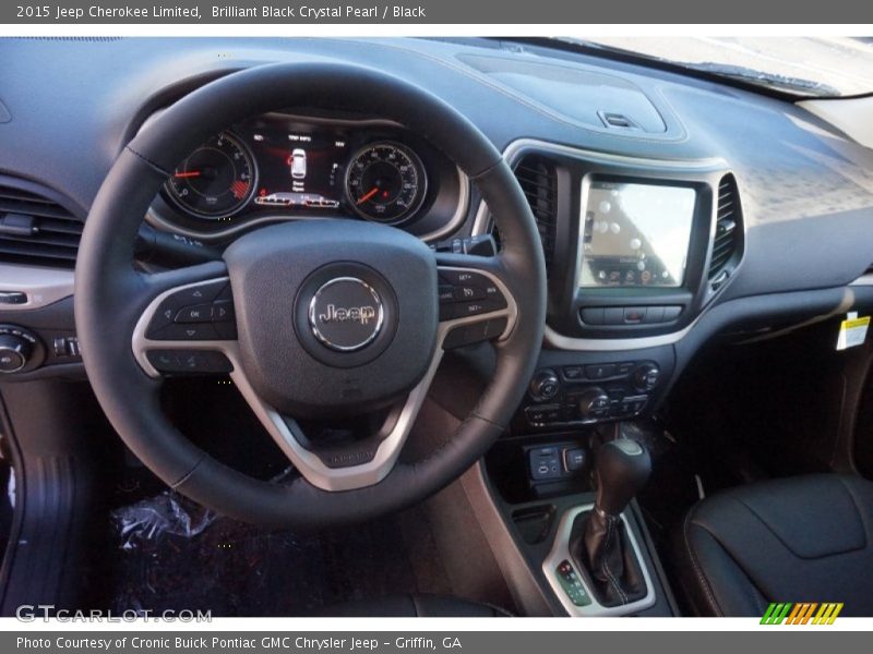 Brilliant Black Crystal Pearl / Black 2015 Jeep Cherokee Limited