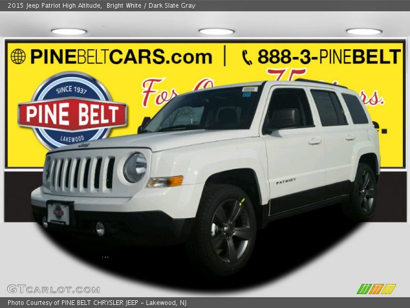 Bright White / Dark Slate Gray 2015 Jeep Patriot High Altitude