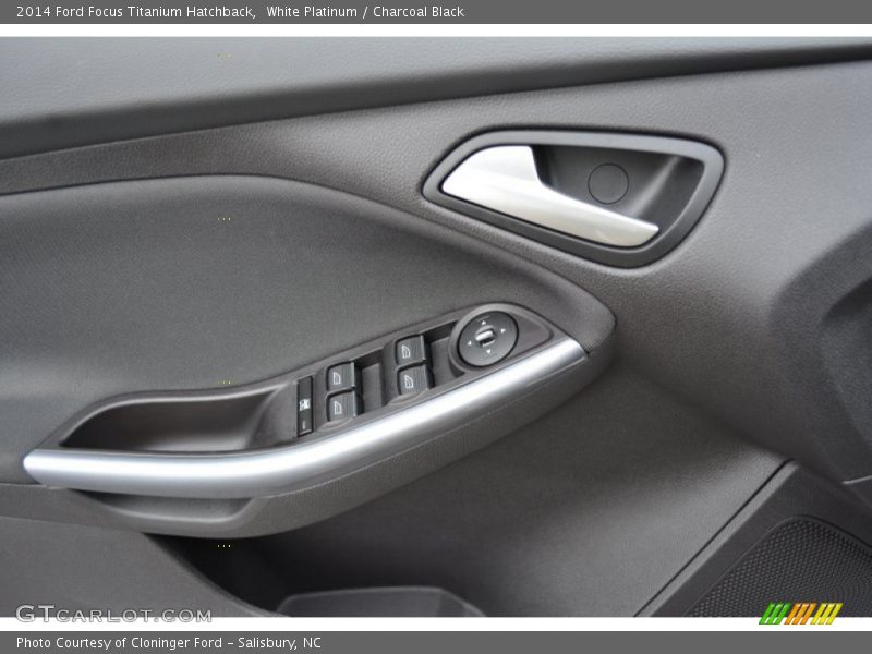 White Platinum / Charcoal Black 2014 Ford Focus Titanium Hatchback