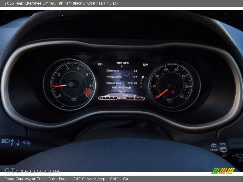 Brilliant Black Crystal Pearl / Black 2015 Jeep Cherokee Limited