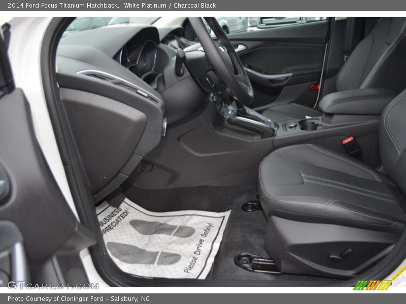 White Platinum / Charcoal Black 2014 Ford Focus Titanium Hatchback