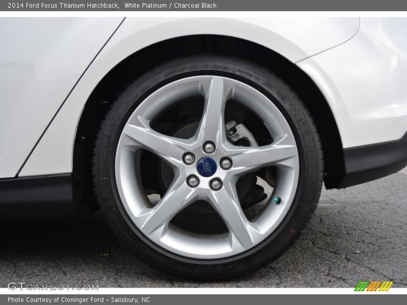 White Platinum / Charcoal Black 2014 Ford Focus Titanium Hatchback