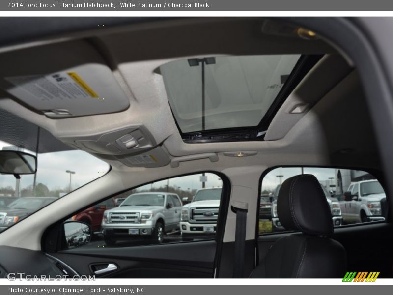 White Platinum / Charcoal Black 2014 Ford Focus Titanium Hatchback