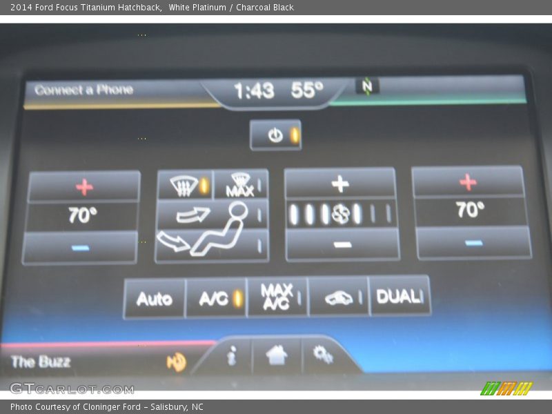 White Platinum / Charcoal Black 2014 Ford Focus Titanium Hatchback