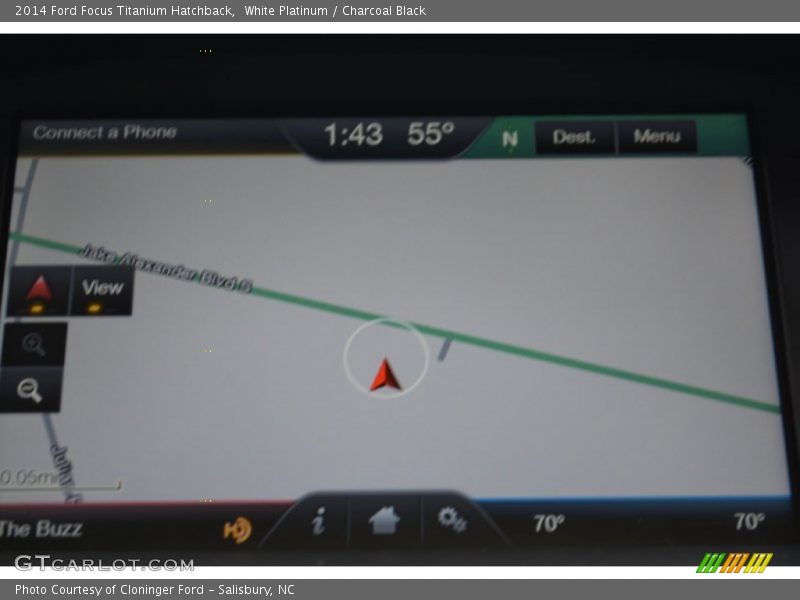 White Platinum / Charcoal Black 2014 Ford Focus Titanium Hatchback