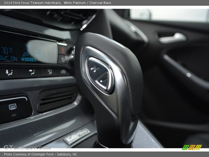 White Platinum / Charcoal Black 2014 Ford Focus Titanium Hatchback