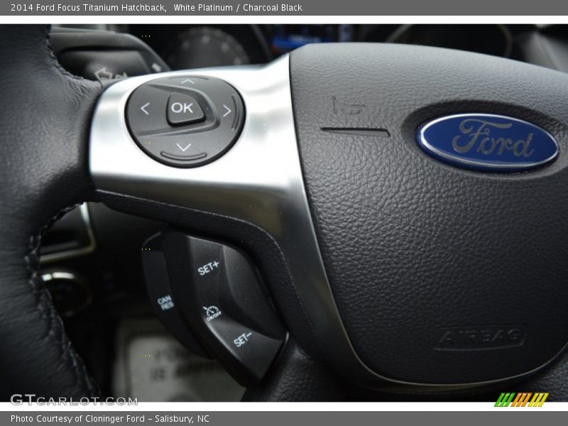 White Platinum / Charcoal Black 2014 Ford Focus Titanium Hatchback