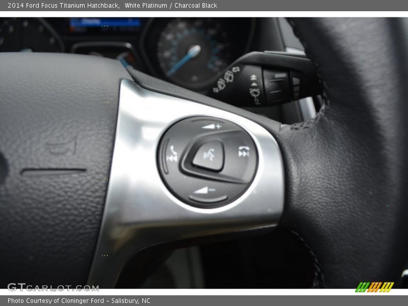 White Platinum / Charcoal Black 2014 Ford Focus Titanium Hatchback