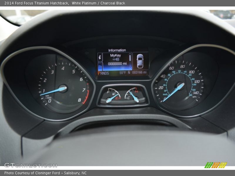 White Platinum / Charcoal Black 2014 Ford Focus Titanium Hatchback